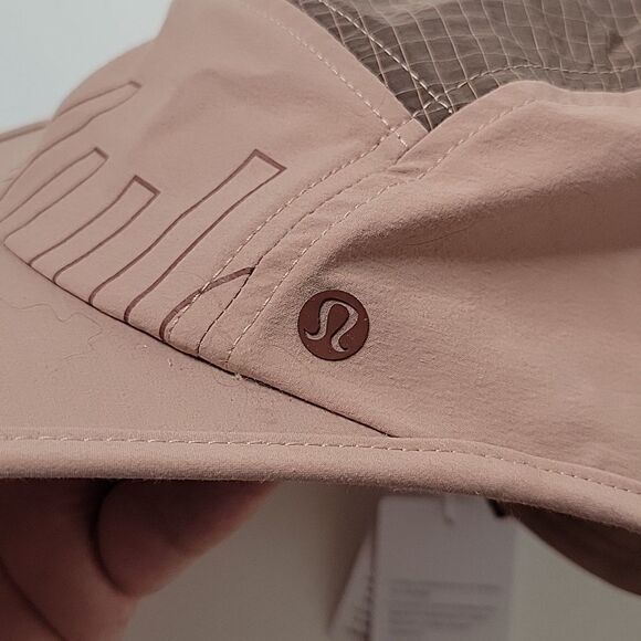 NEW RIPSTOP TRAIL LULULEMON TAN / PINK CLAY ADJUSTABLE CORD LIGHTWEIGHT HAT NWT main image 11